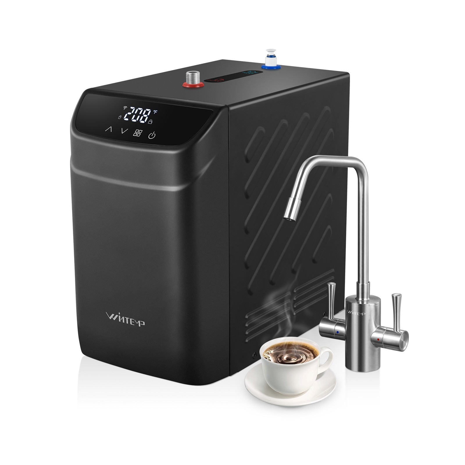 Instant Hot Water Dispenser with Hot & Cold Water Faucet 113–208°F Temp Control
