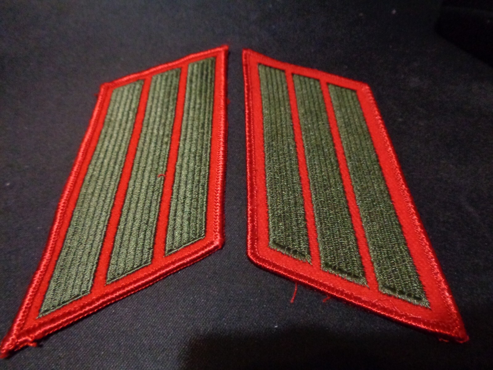 USMC US Marine Male Service Stripes 12 Years Semper Fidelis Green/Red