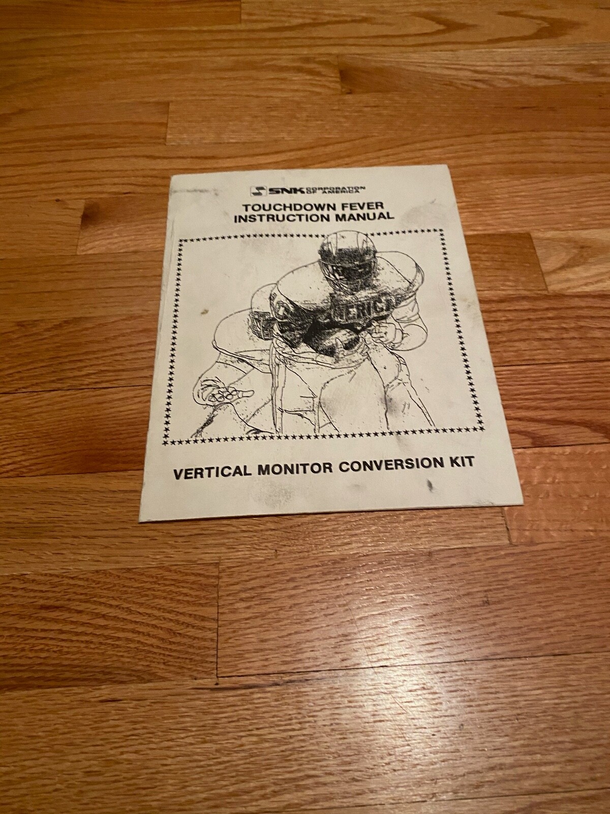 Touchdown Fever Instruction Manual Vertical Monitor Conversion Kit, SNK