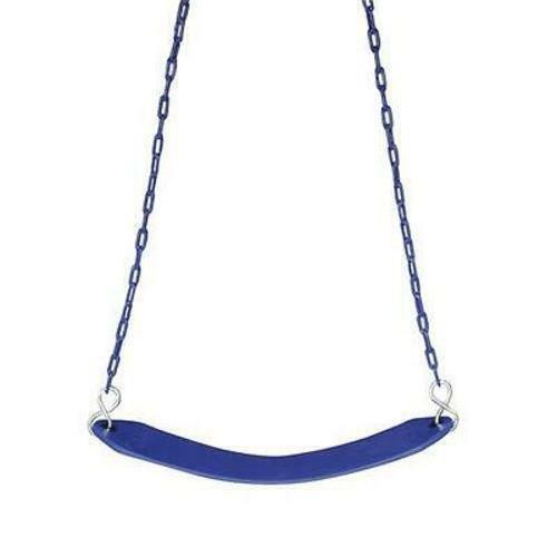 BLUE Playground Swing Set Seat Belt Vinyl Coated Zinc Chain, Seat Hanger