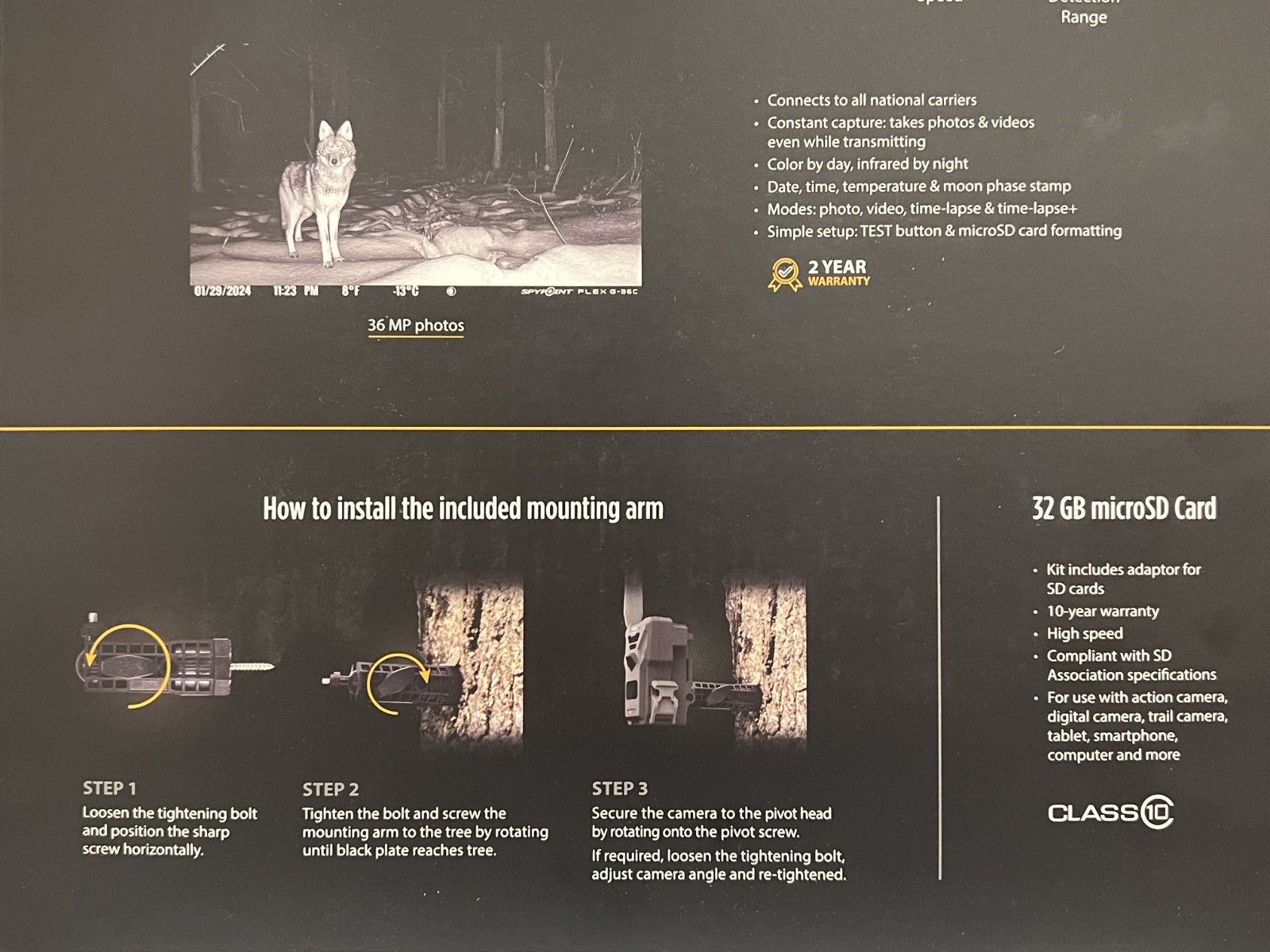 SpyPoint Elite Bundle Model Flex G-36C Cellular Trail Camera NEW