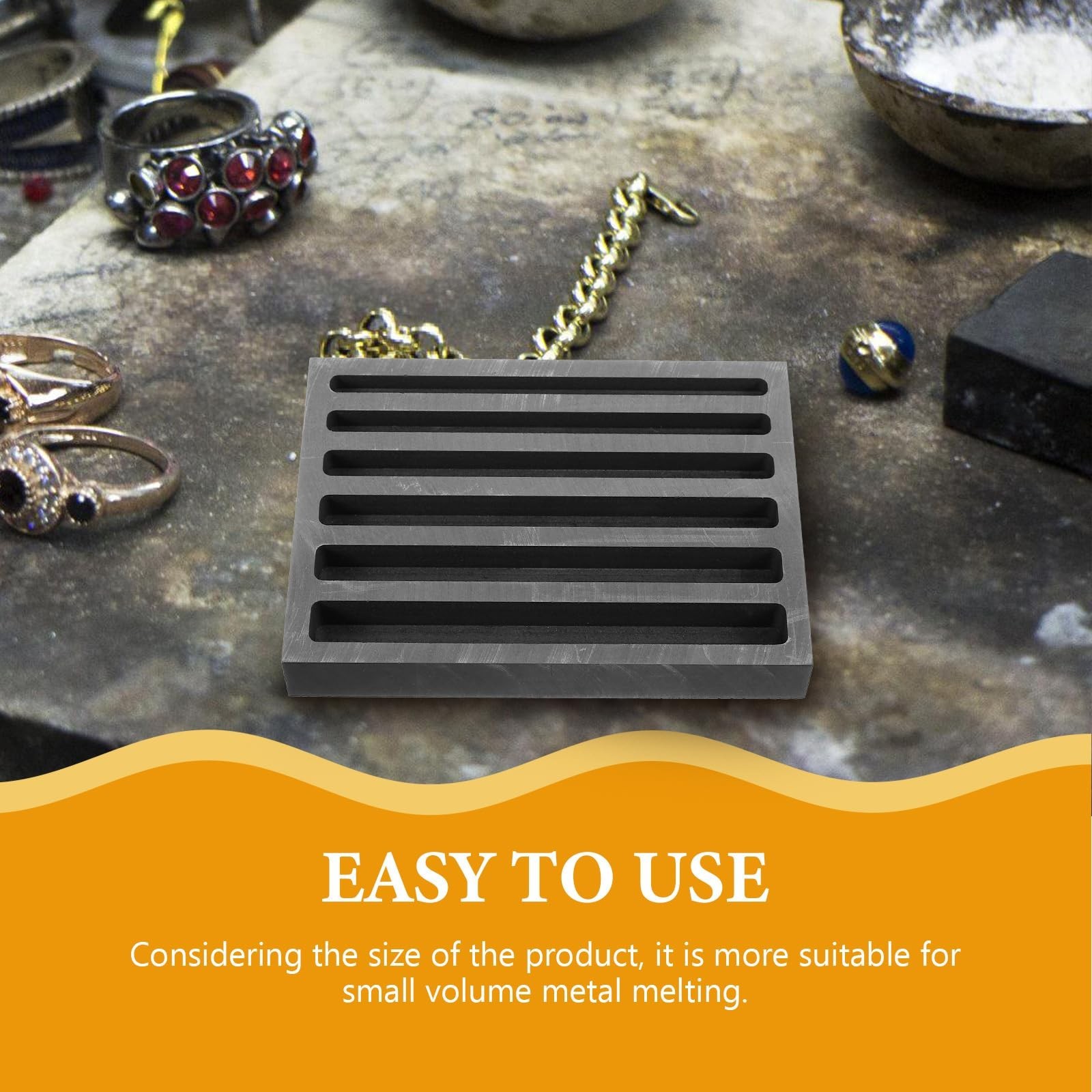 VILLCASE Graphite Ingot Mold, Strip Shape Gold Silver Casting Graph... Fast Ship