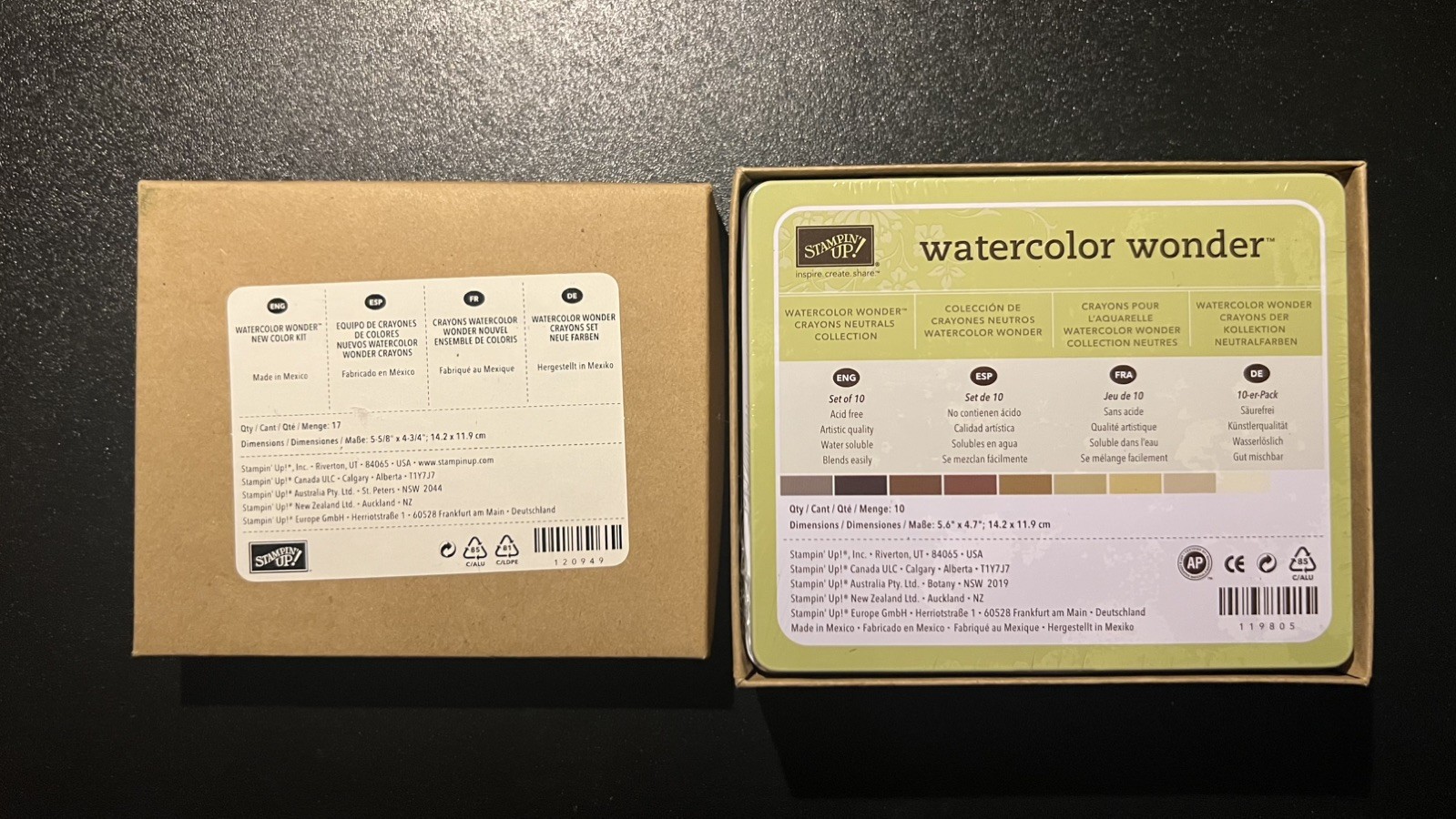Stampin' Up! Watercolor Wonder Crayons Kit Retired NEW ALL 40 COLORS Sealed