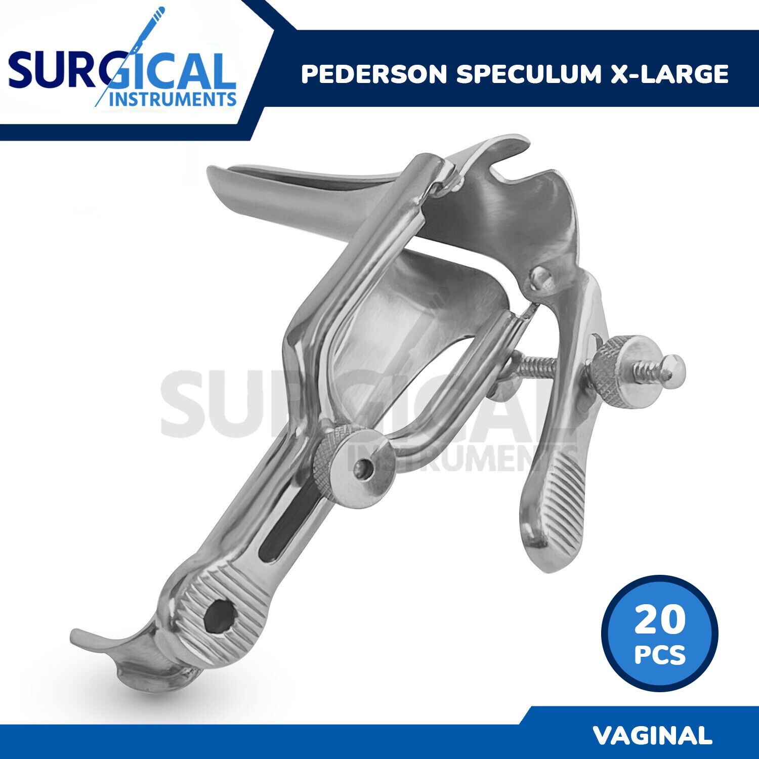 20 Pcs Extra Large Pederson Vaginal Speculum Set Surgical Medical German Grade