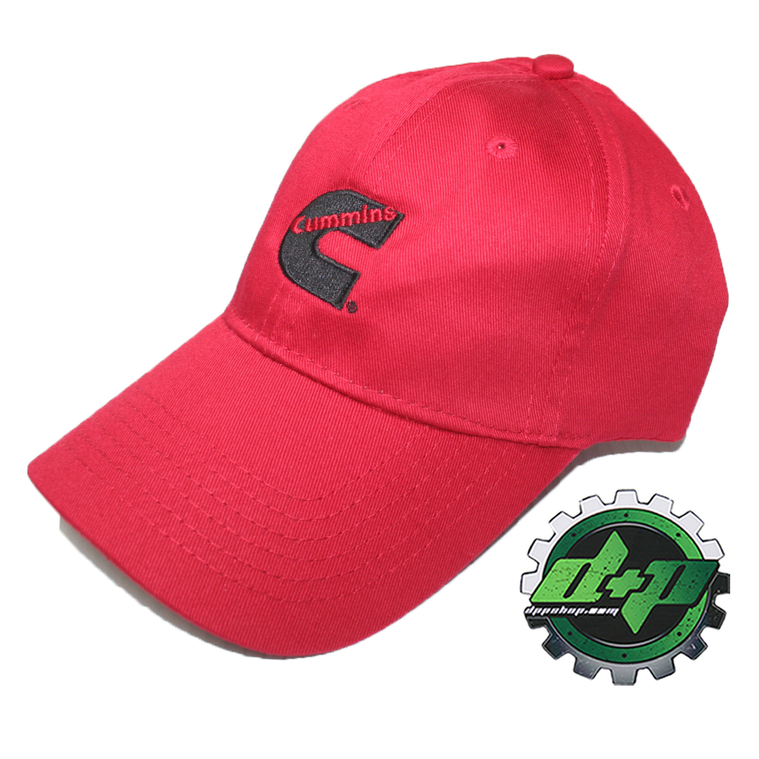 Red Cummins kids child youth hat ball cap truck diesel gear cummings