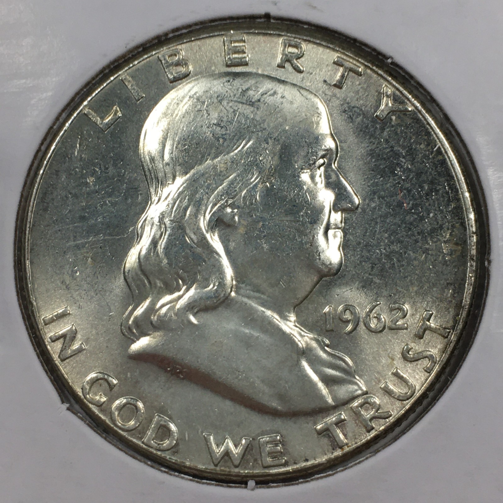 1962 Franklin Half Dollar - Mint State (MS) KM#199 -  90% Silver .362 ASW - 8211