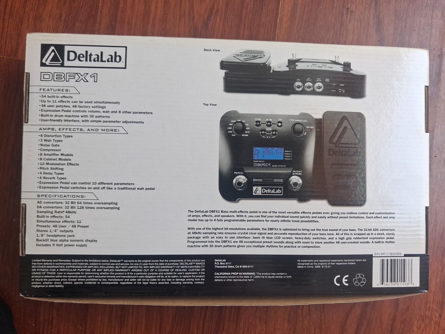 Search: DeltaLab DBFX1 Bass Multi-Effects Pedal with Expression New In Box