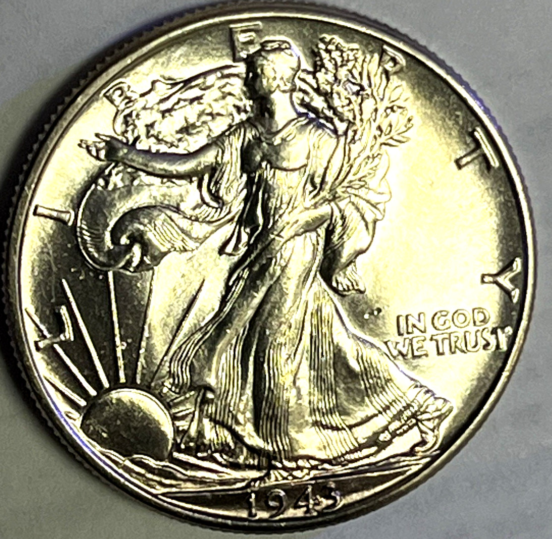 1943 WALKING LIBERTY HALF DOLLAR GEMBU  **DDO**  FULL STRUCK **READ DISCRIPTION
