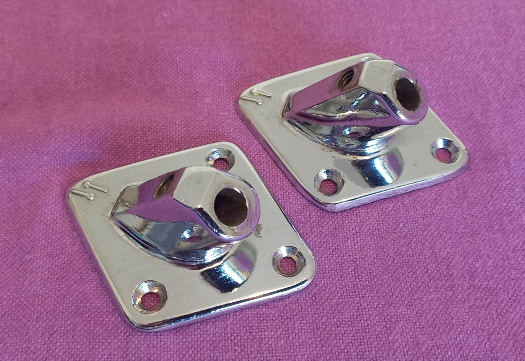 PAIR of Vintage Sonor bass drum spur mounts RARE! as shown Have Sonor logo vgc