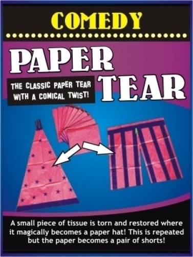 COMEDY PAPER TO HAT SHORTS TEAR Magic Trick Kid Show Restore 5 Sets Tissue Tears