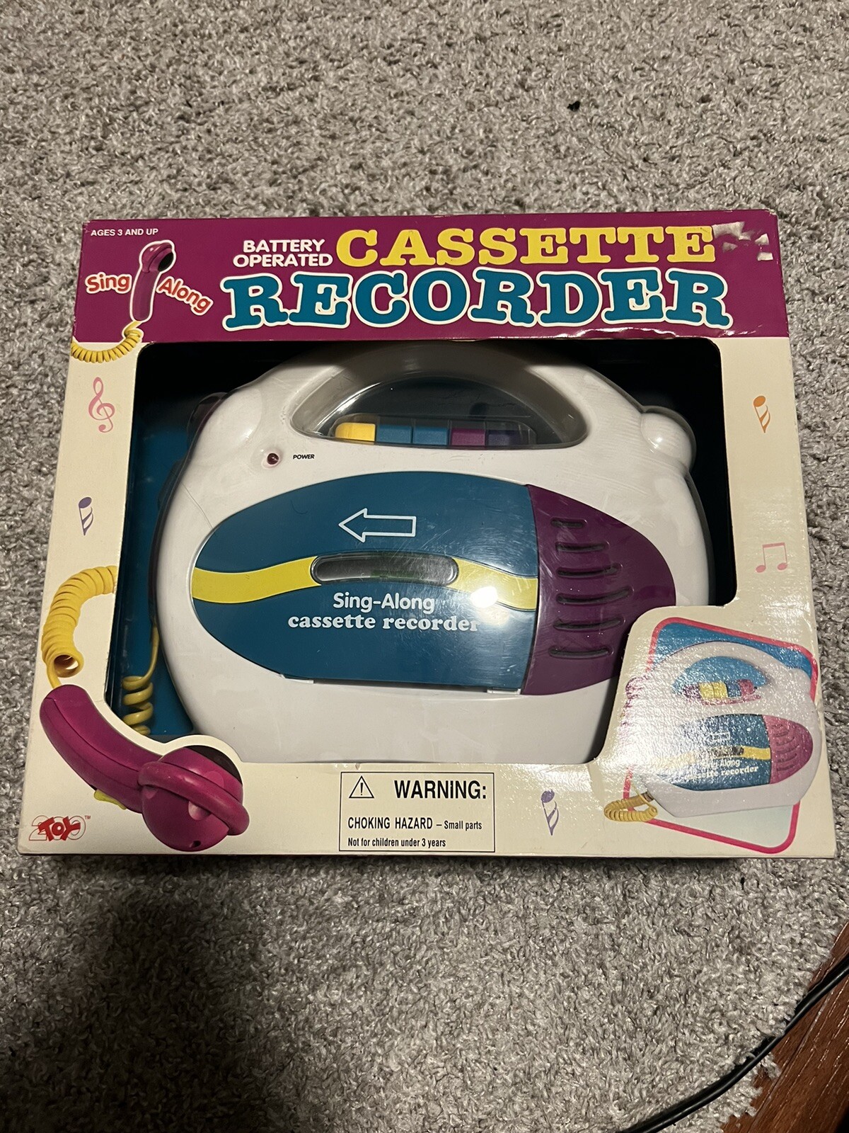Vintage 1997 Sing Along Battery Operated Cassette Recorder 200 Toy Inc