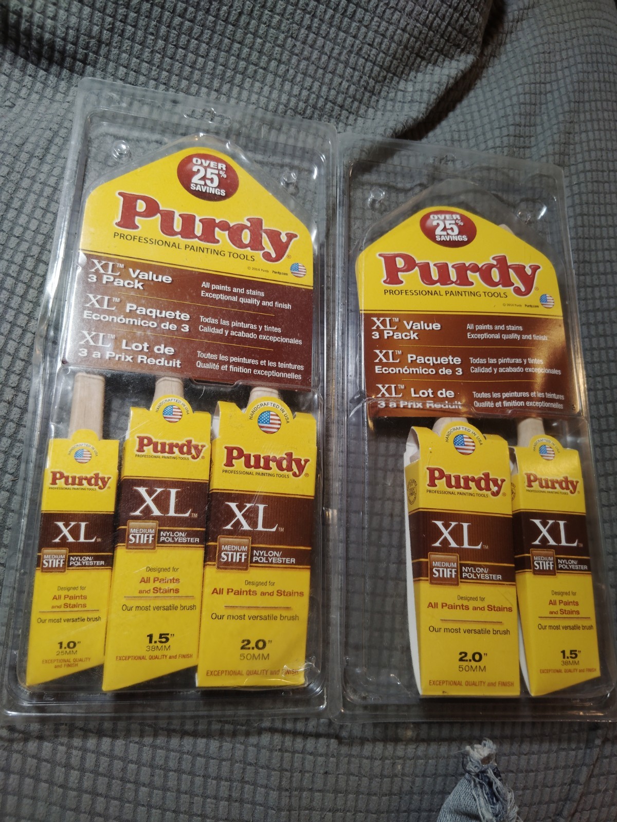 Purdy XL Medium Stiff All Paints & Stains Brush Lot of 5