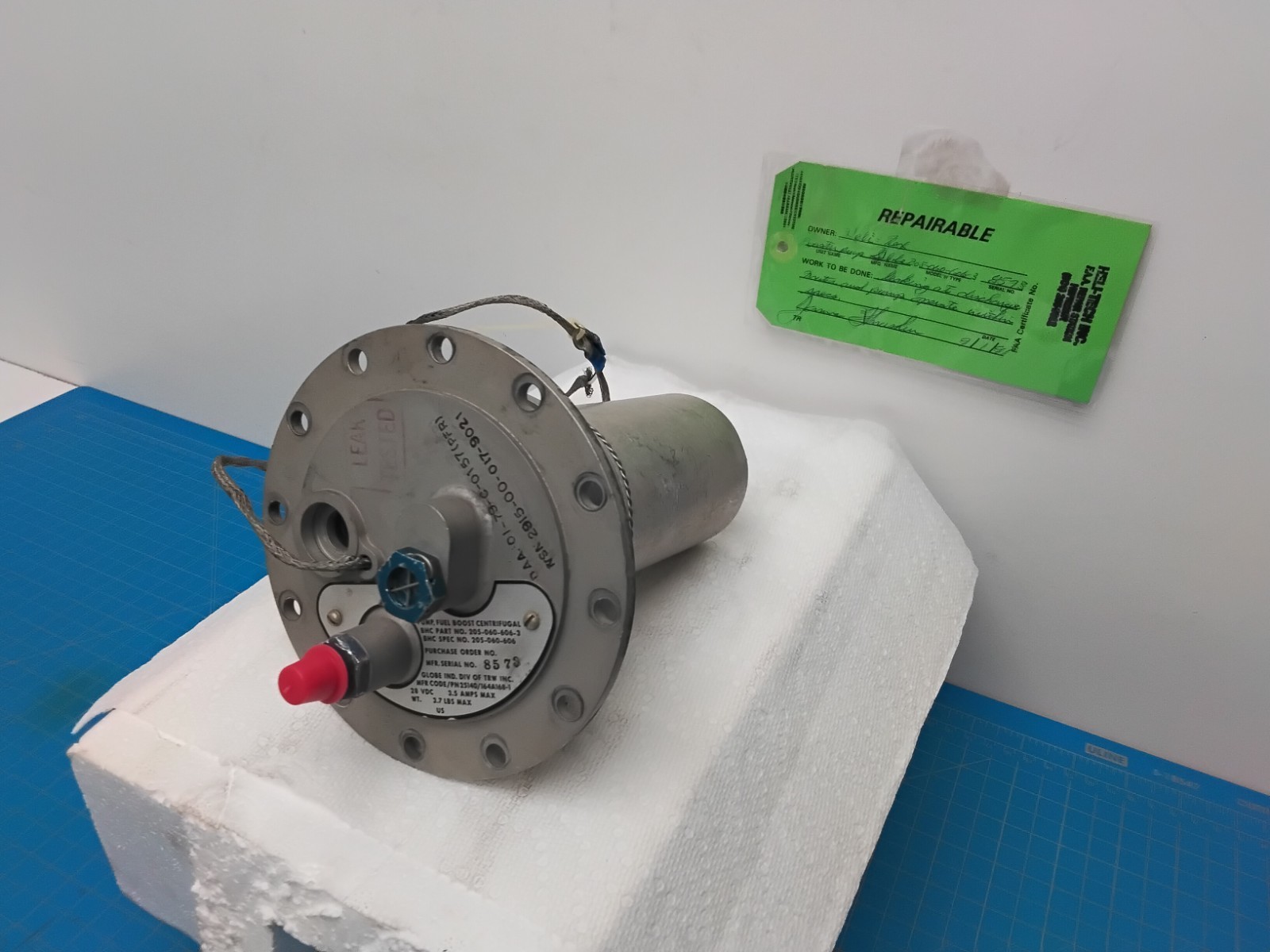 Bell Helicopter UH-1  Fuel Boost Pump, PN# 205-060-606-3