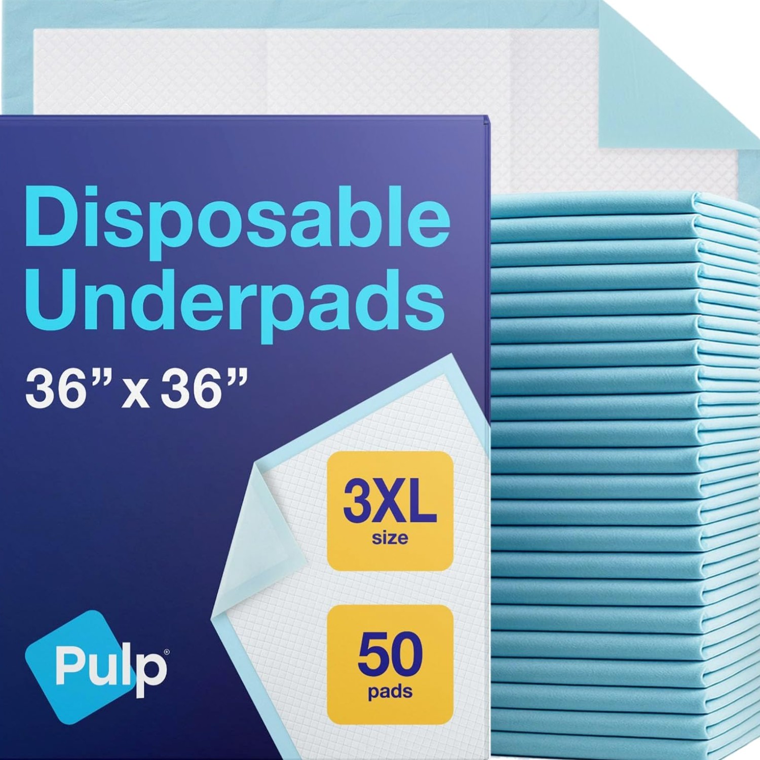 50 x Incontinence Underpads 36" x 36" | XXXL Bed Pads Disposable Adult | Supe...