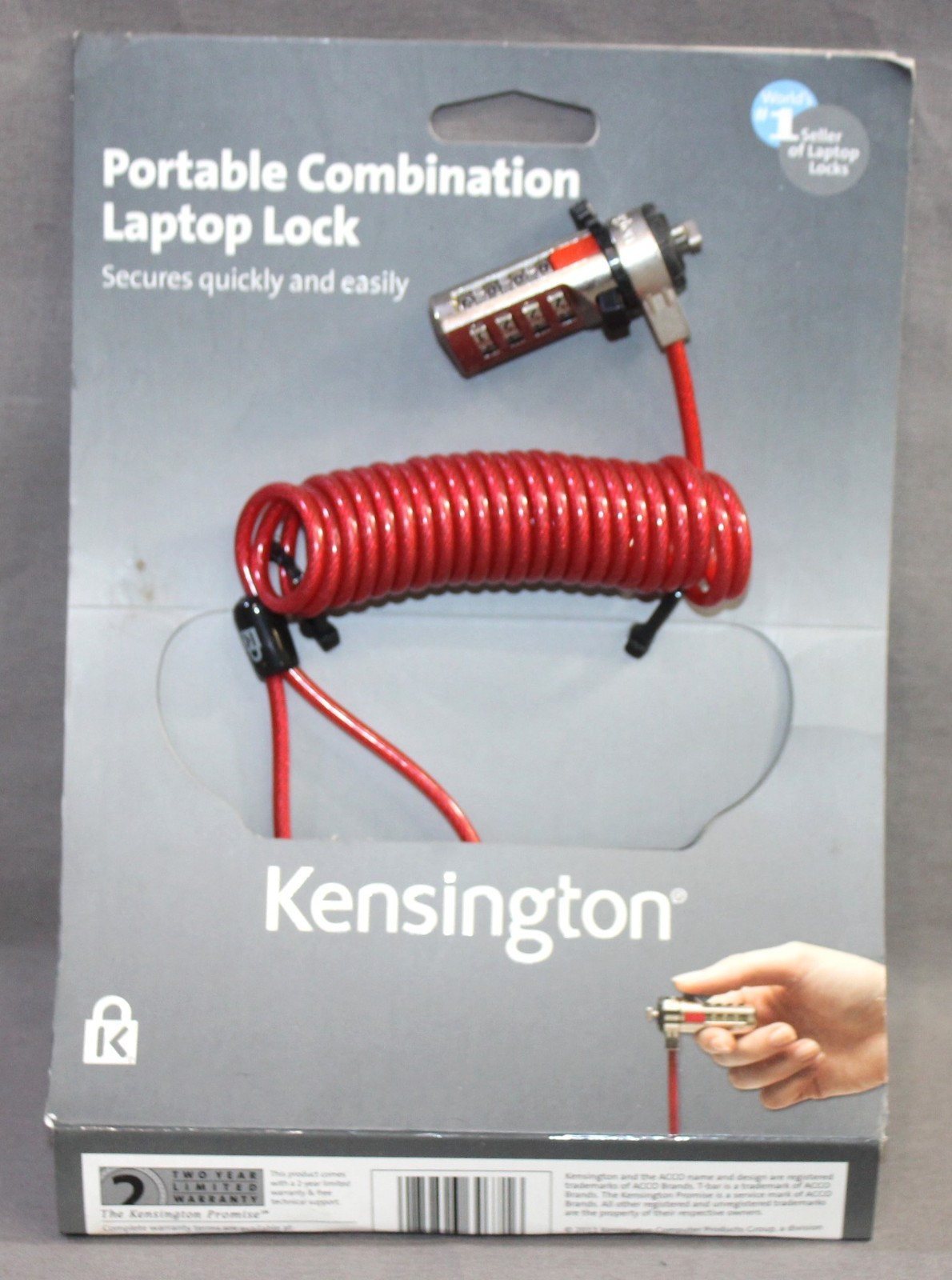 Kensington Portable Combination Laptop Lock ~ A1136A ~ NEW