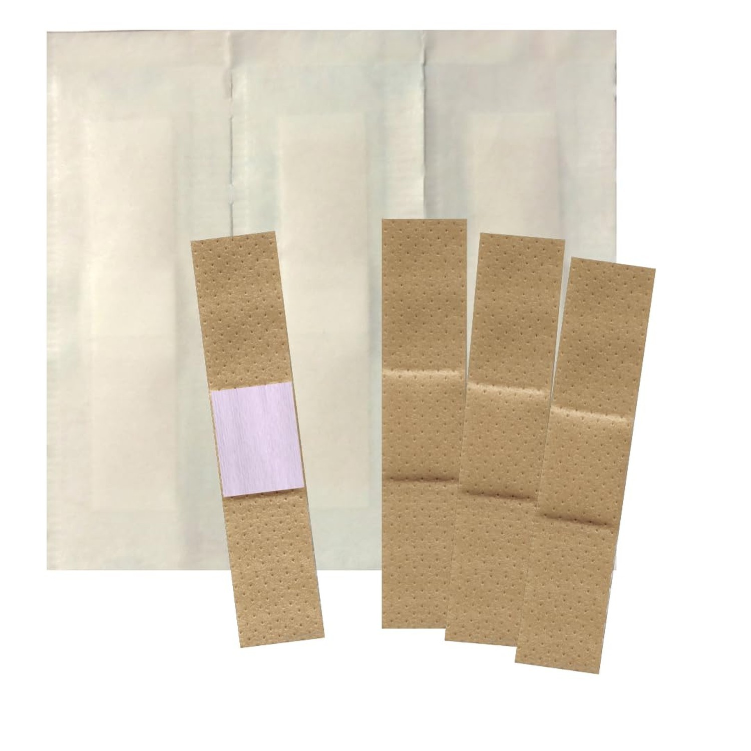 200 Junior Sheer Plastic Adhesive Bandages with Non-Stick Pad - Sterile 3/8̵