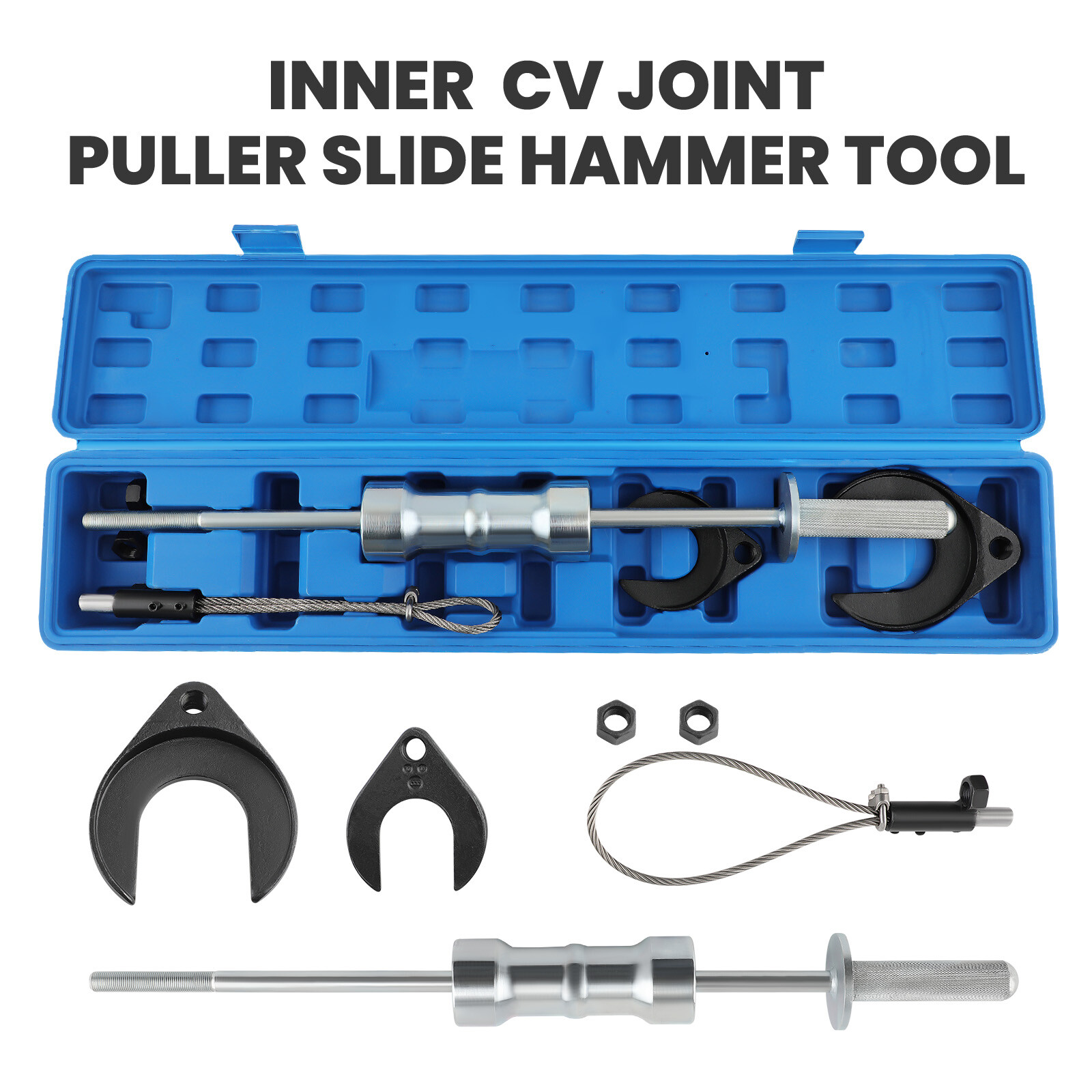 Front Axle Shaft Puller CV Joint Puller Slide Hammer w/ Adapter Attachments kit