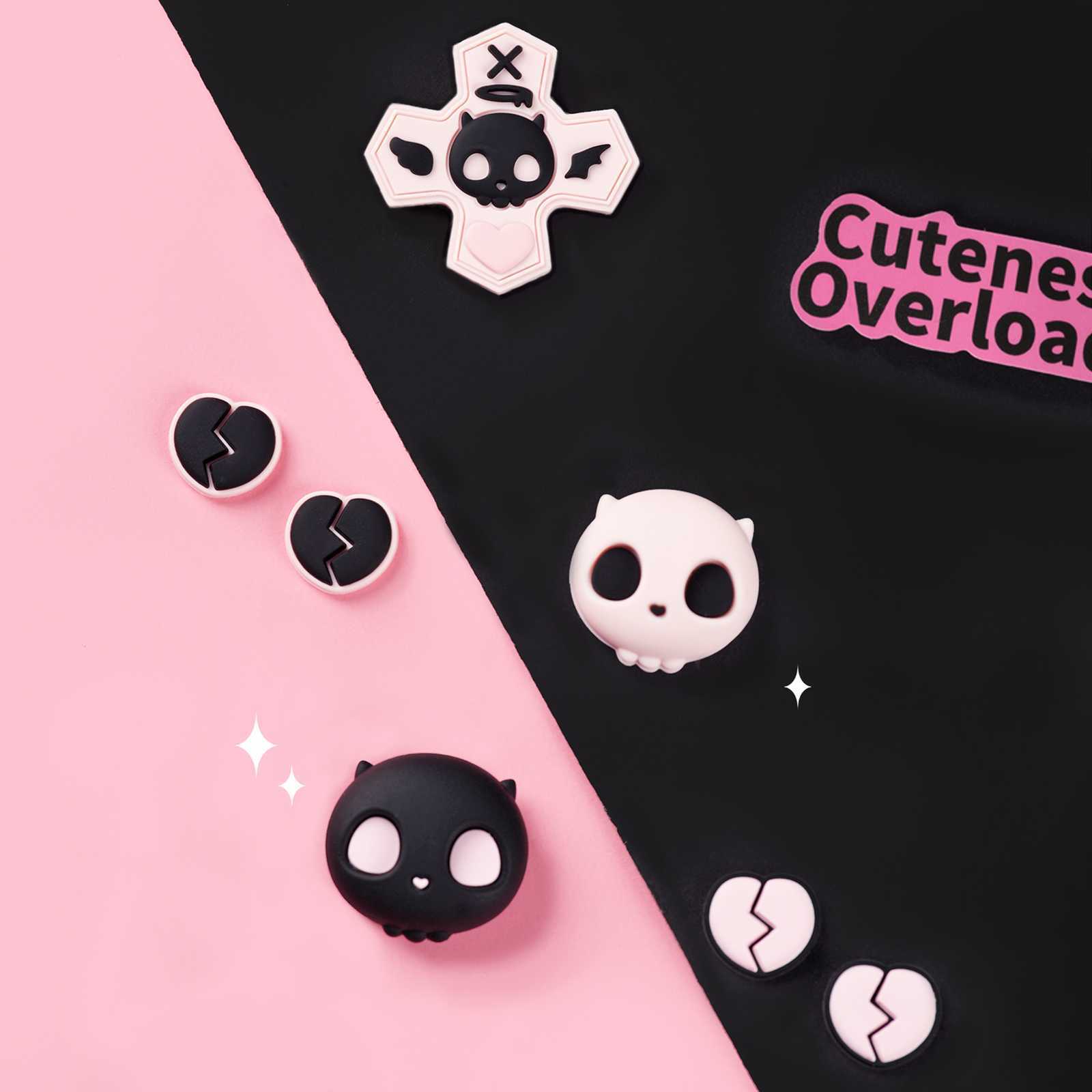 GeekShare ABXY Key Button Caps D-pad Cover for Nintendo Switch/SwitchOLED Skull