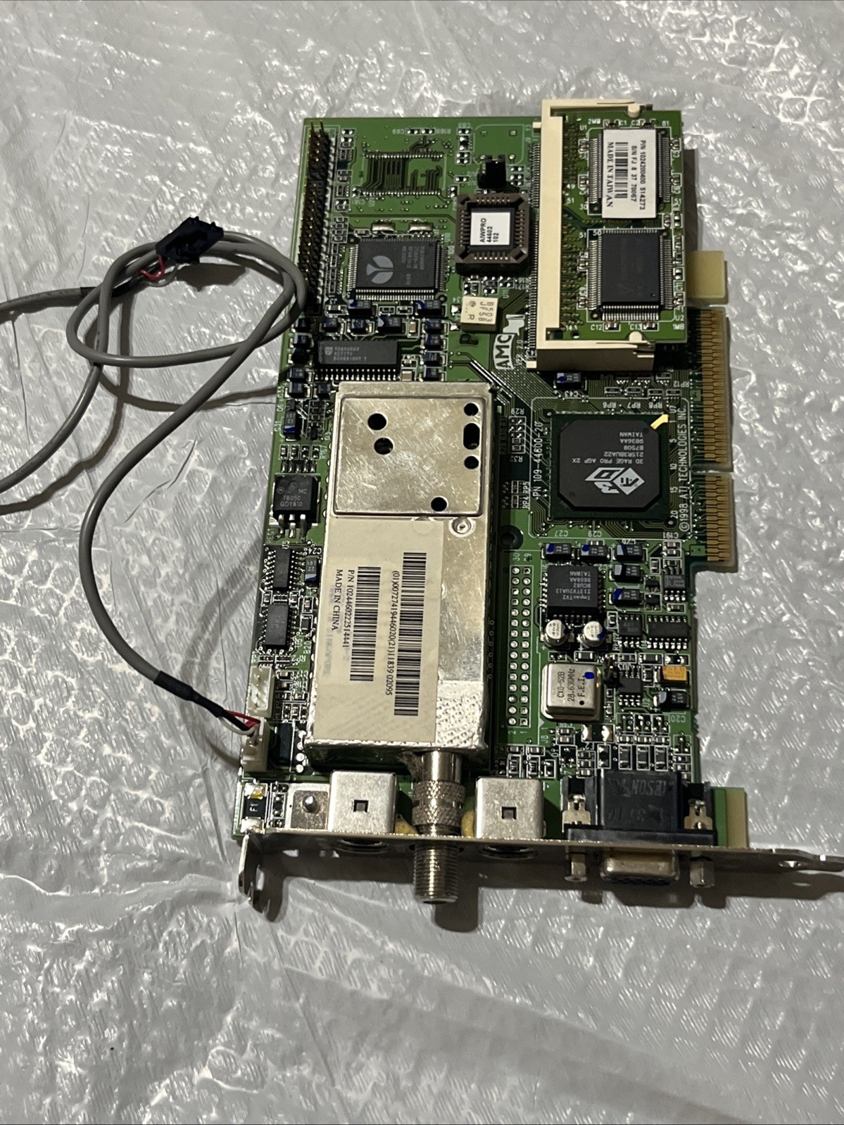 Vintage ATI 109-44600-20 3D Rage Pro Turbo AGP 2x Video Card TV Tuner VRAM 1998