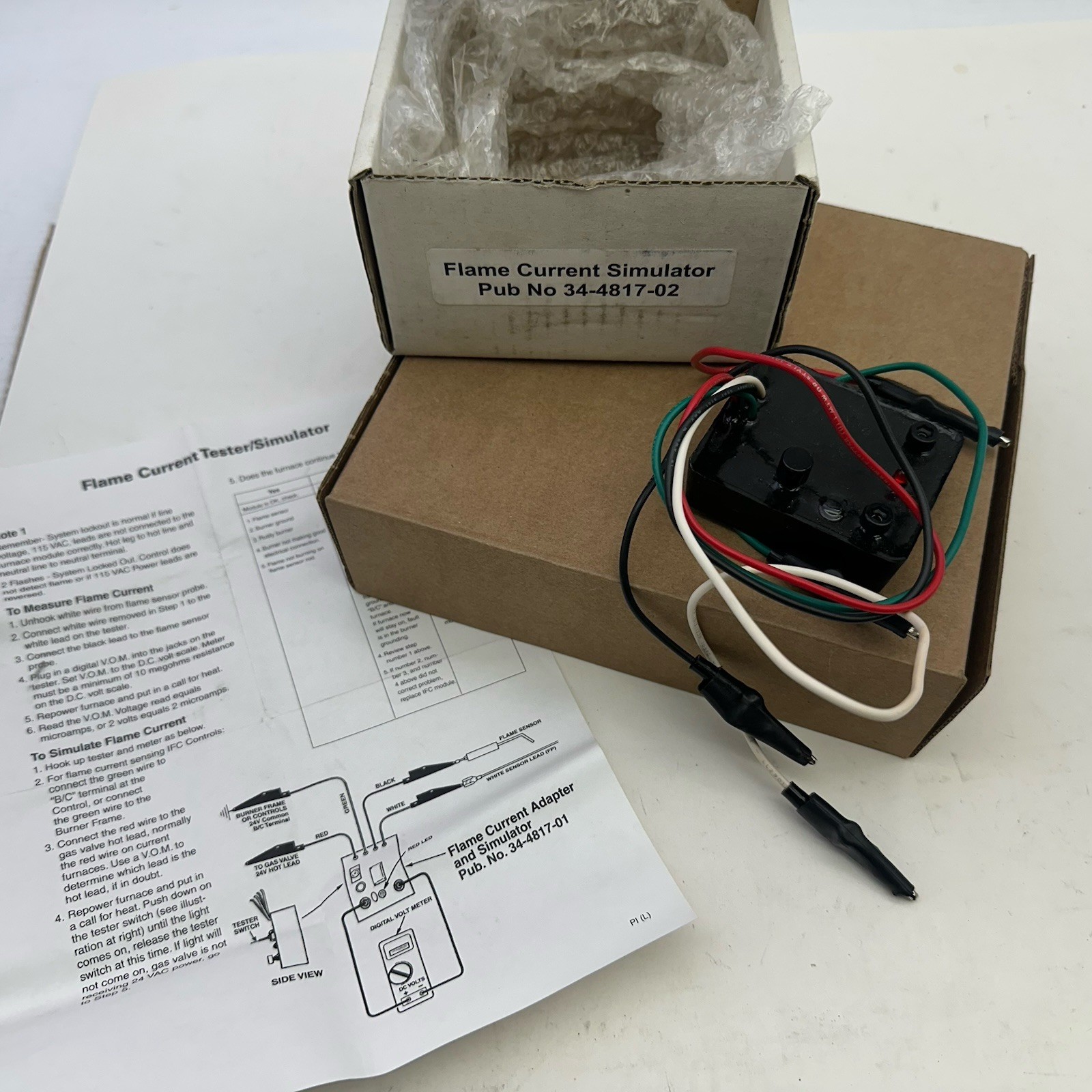 Flame Current Simulator Tester – Part # 34-4817-02 – HVAC Testing Tool New