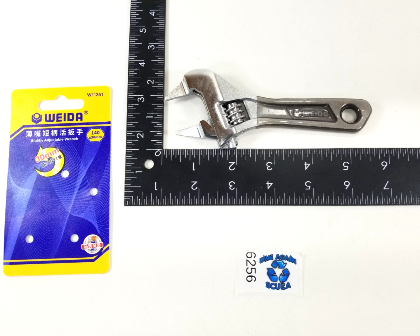 Scuba Dive 5.5" Thin Jaw Head Stubby Adjustable Crescent Wrench Tool 5"