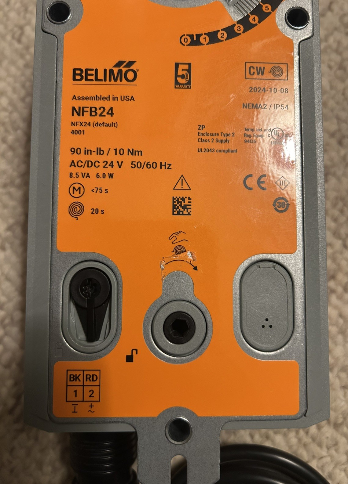 Belimo NFB 24 Actuator. See Description…
