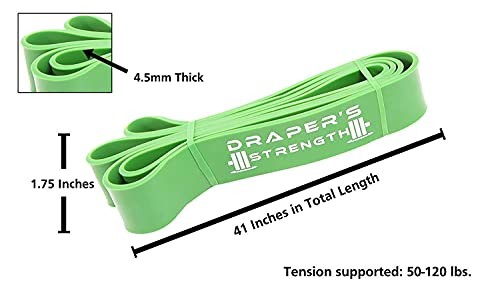 Draper's Strength Heavy Duty Resistance Stretch Loop Bands for #05 Green