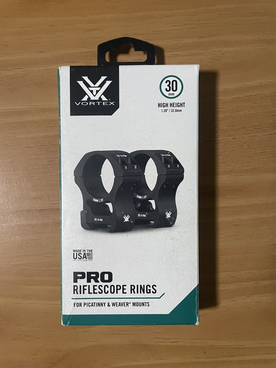 Vortex Pro Series 30mm High Height (1.26") Riflescope Rings PR30-H