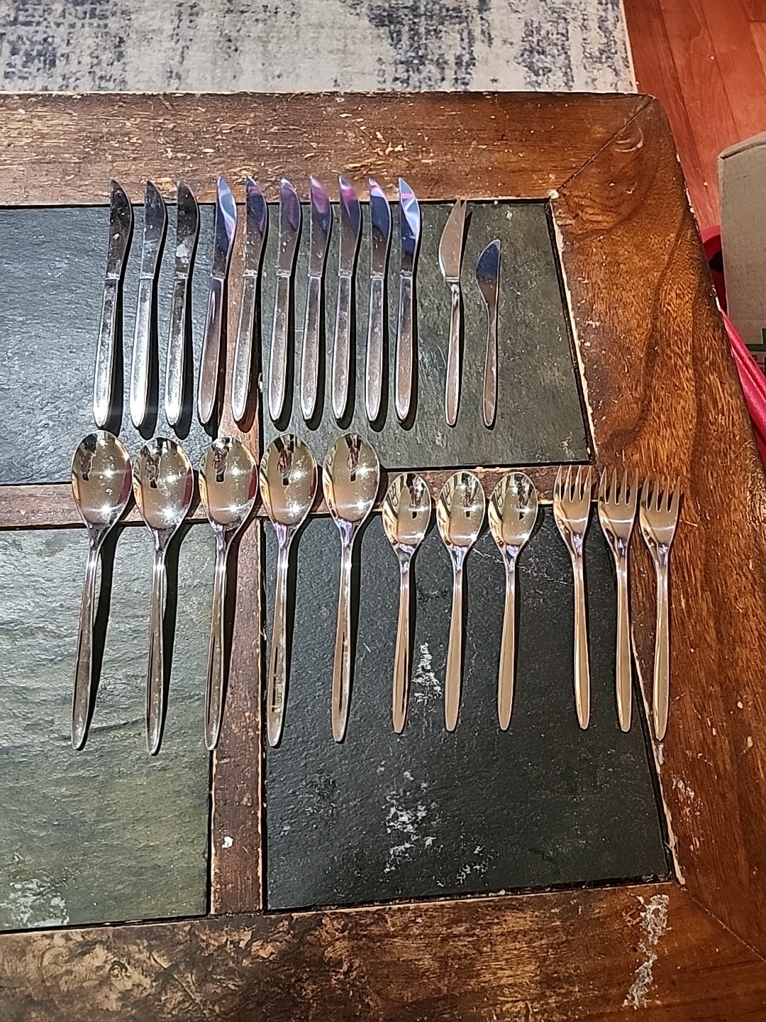 23 pieces of Sears Ronvik Tradition Stainless Knives, Forks, Spoons