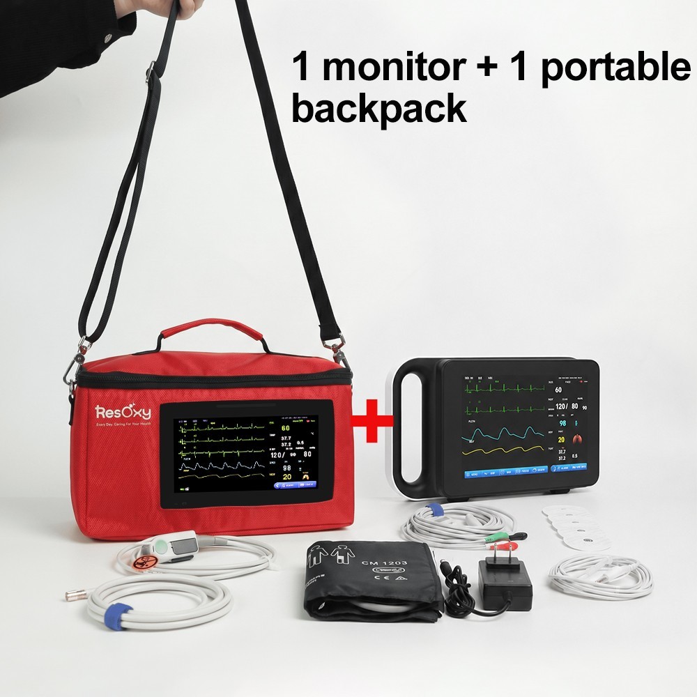 7"Portable Patient Vital Signs Monitor standin Healthcare, Lab & Dental with Bag