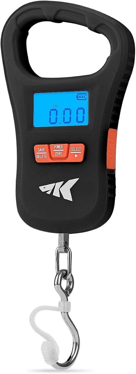 Compact ToughTide Digital Fish Scale - 65lb Capacity with Memory Function & LCD
