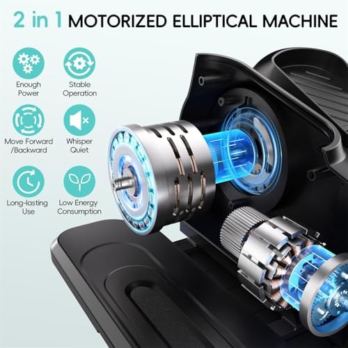 Under Desk Oval Machine - Oval Leg Exerciser for Elderly Assembly - Quiet Cyan