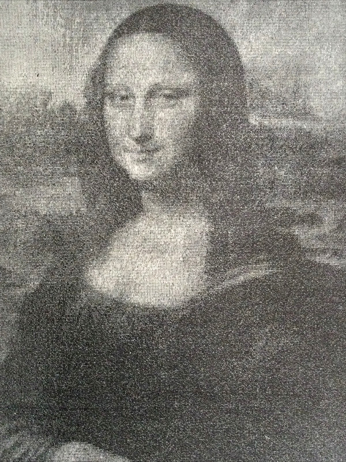VTG CalComp Plotter 2 Prints Computer Generated Artwork Mona Lisa & PLEXUS