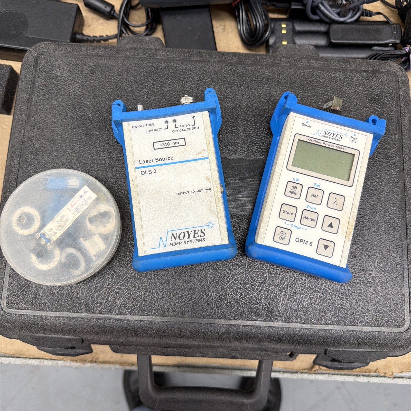 AFL Noyes OPM5 Optical Power Meter OLS2Laser Source Fiber Optic Loss Test Set