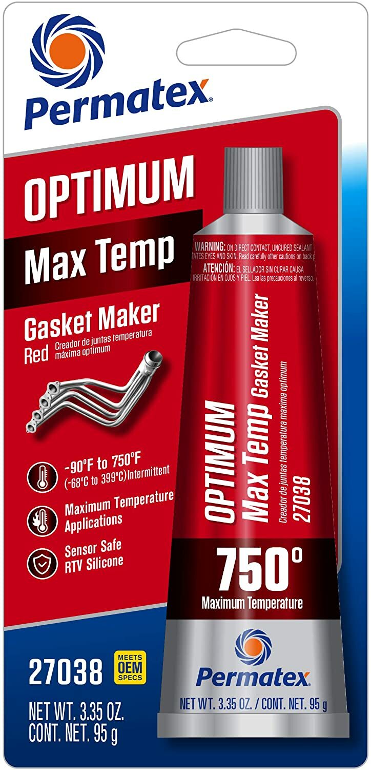 PERMATEX 27038  -  Optimum Red High Temperature Gasket Maker 3.35 oz