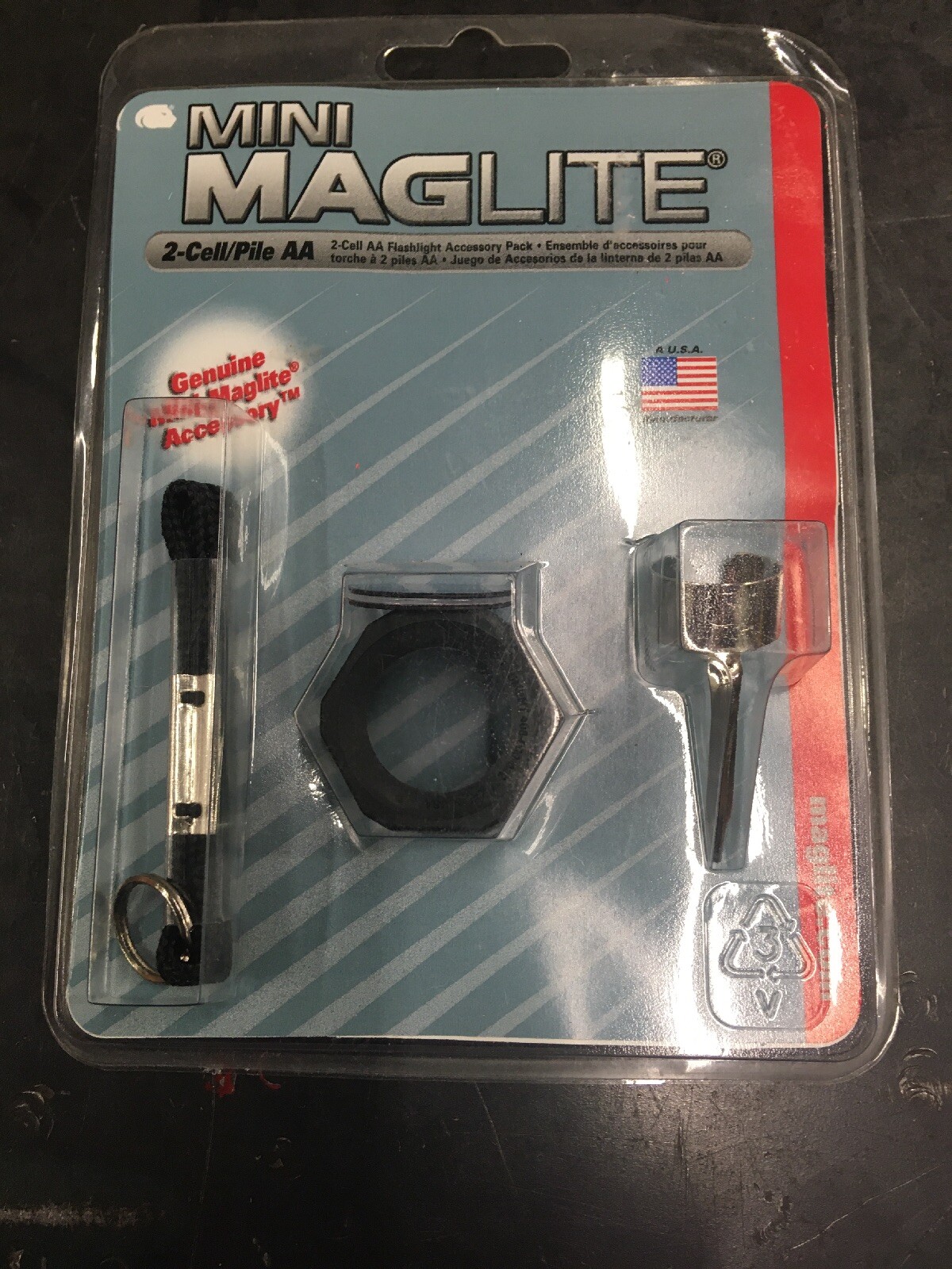Maglite Colored Lens Accessory Kit Set For AA Mini Mag Flashlight Made in USA
