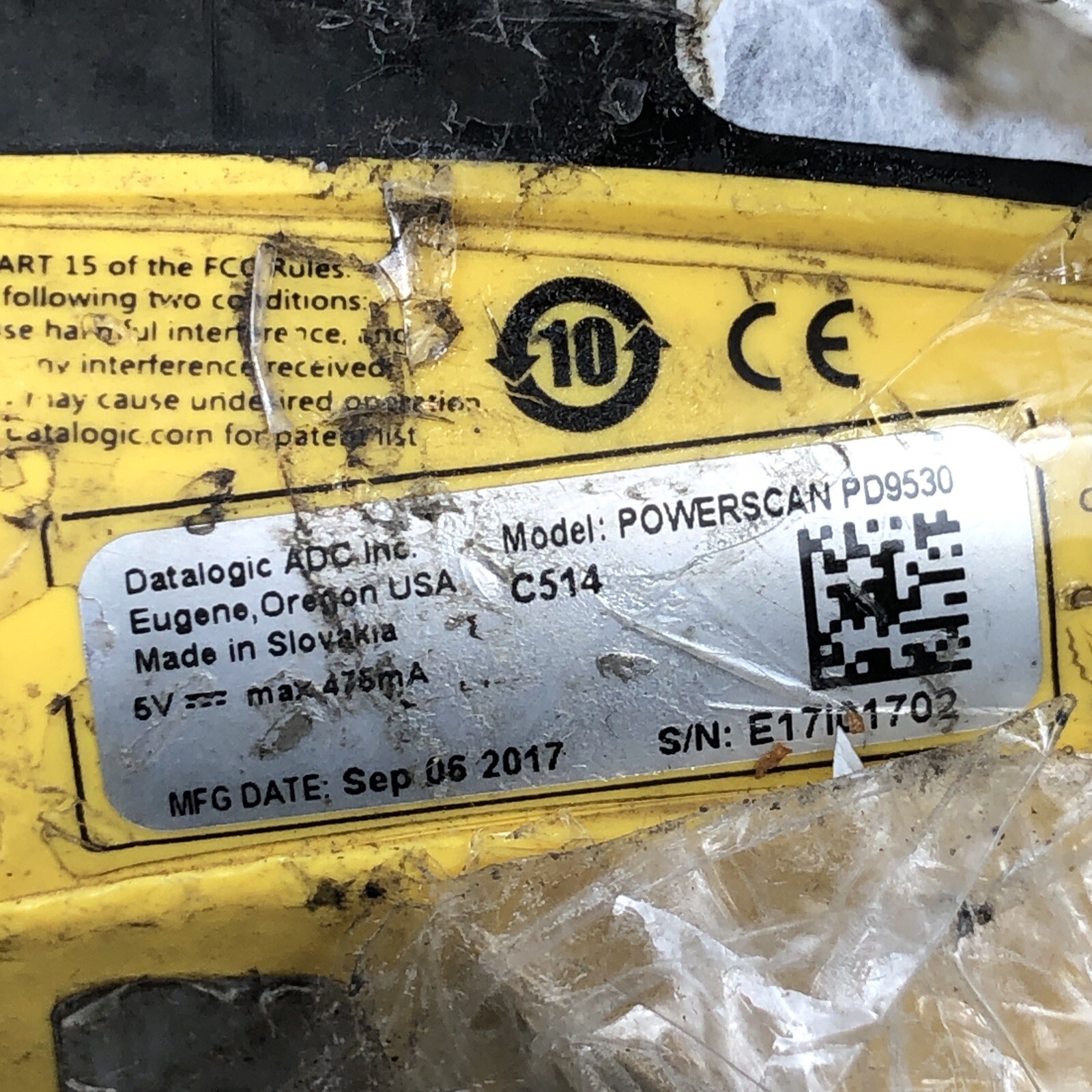 Datalogic PowerScan PD9530 Barcode Scanner⚠️For Parts Untested⚠️