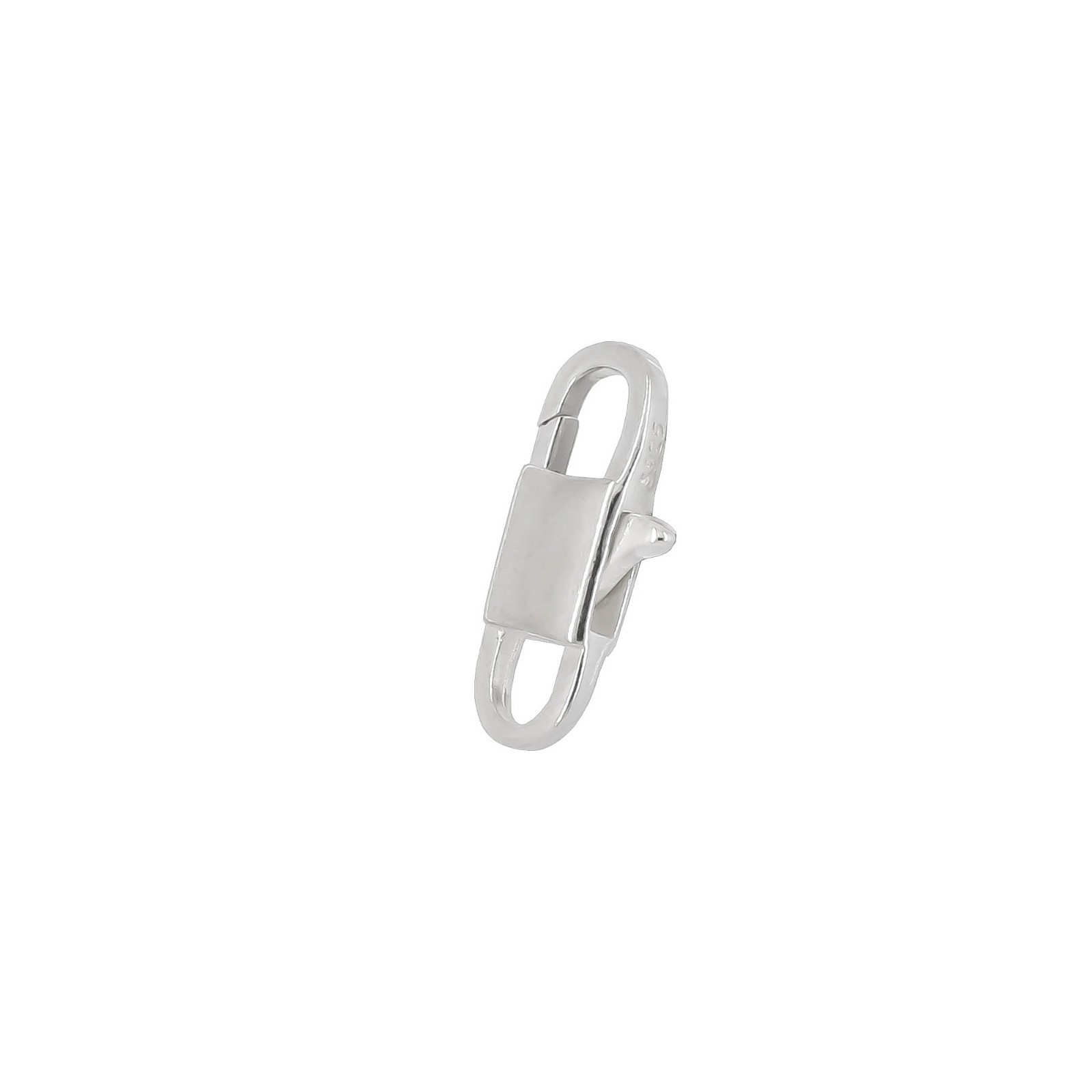 Sterling Silver Small Rectangle Lobster Claw Clasp #51072