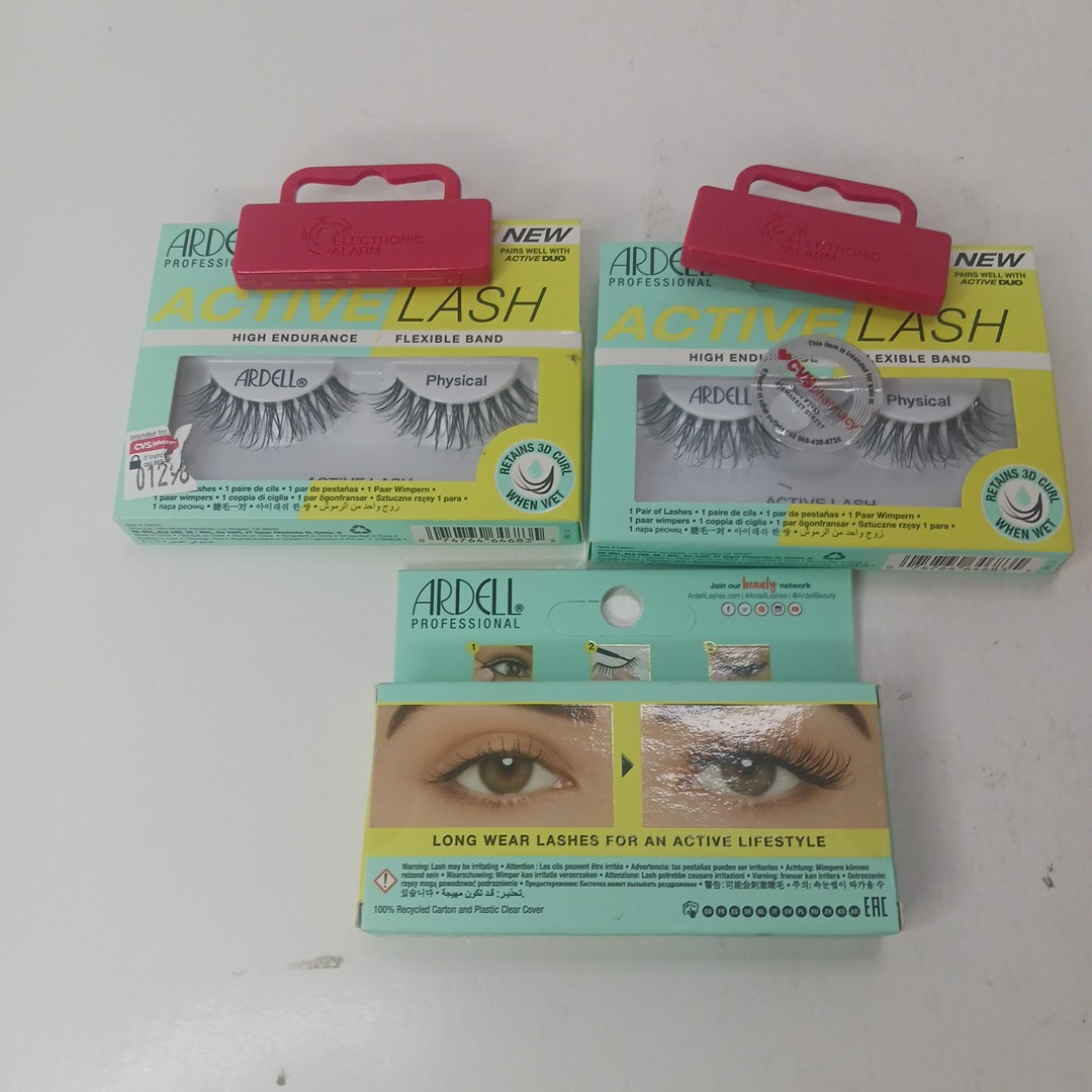 3 ARDELL PROFESSIONAL ACTIVE LASH PHYSICAL 6 Total Lashes