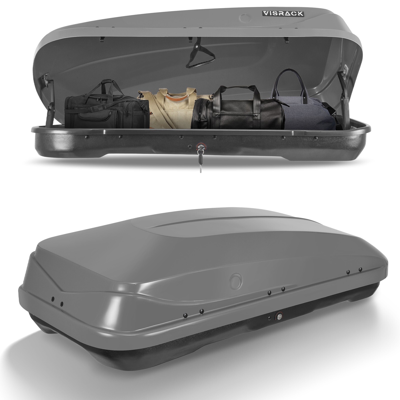 13 FT ³ Rooftop Cargo Box Luggage Carrier w/2 Keys,Both Side Open Easy Install