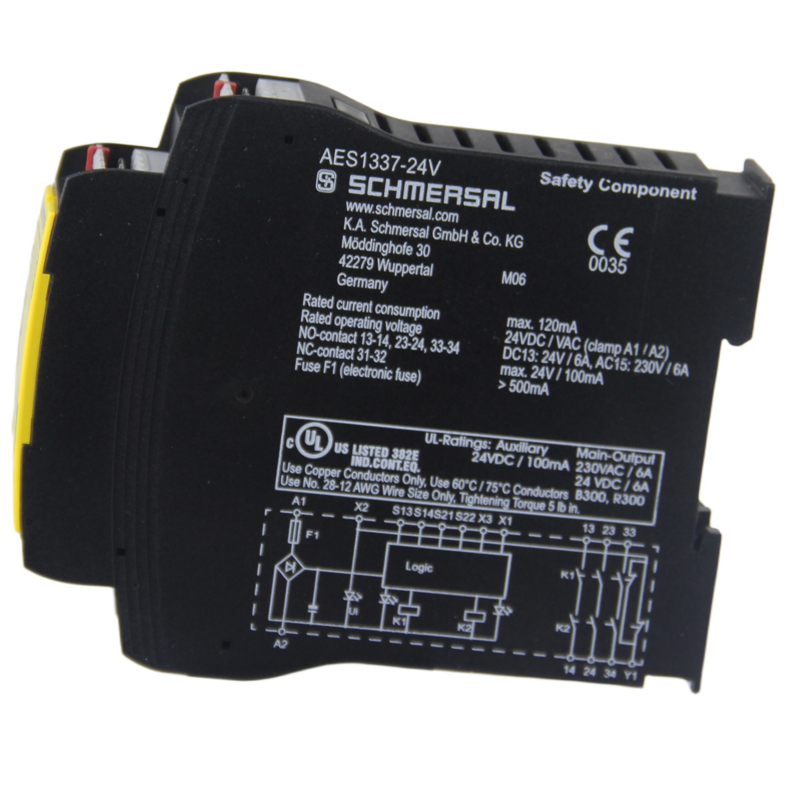 one new SCHMERSAL AES1337-24V SAFETY RELAYS