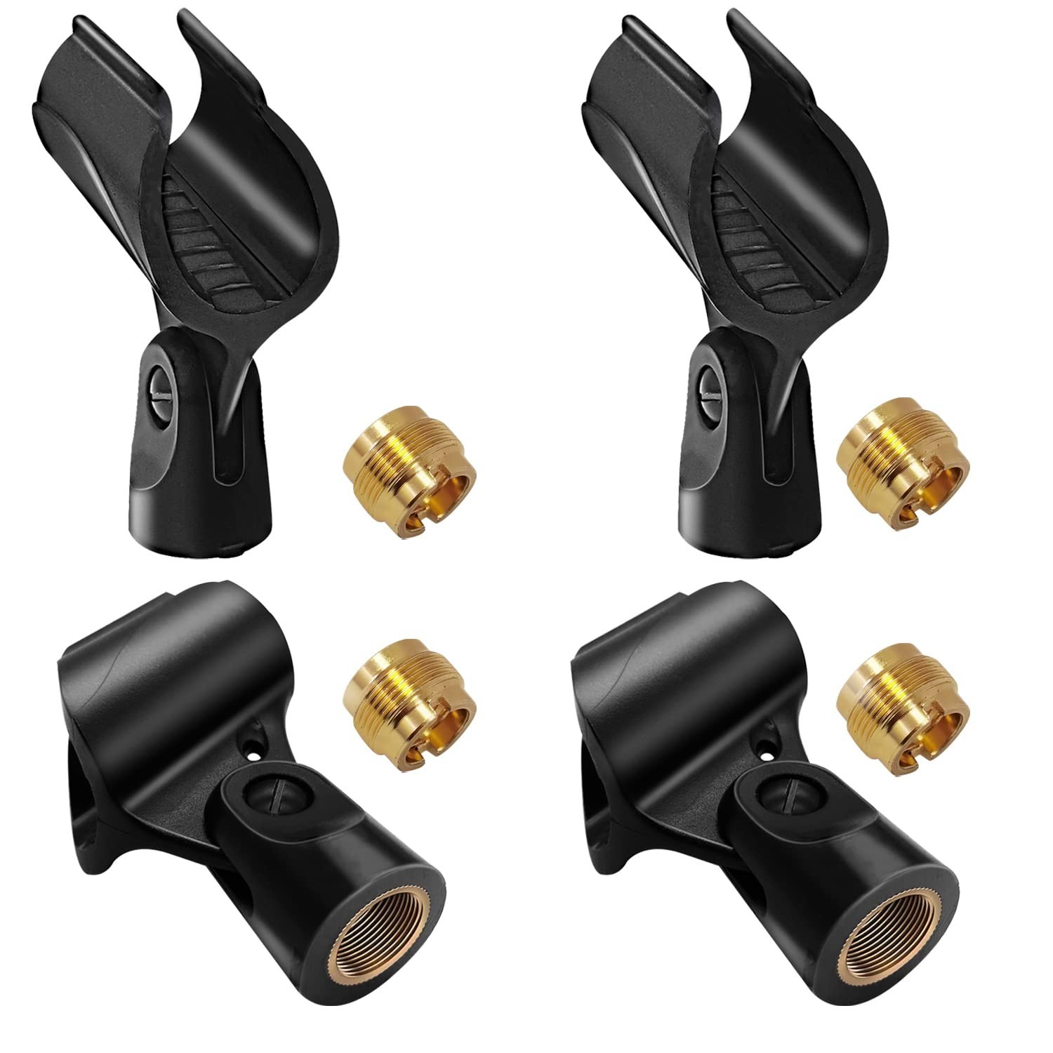 Universal Microphone Clip Holder with 5/8" Male to 3/8" Female Screw Adapter ...