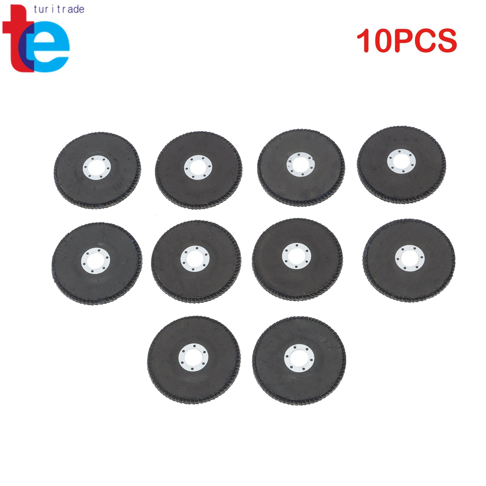 80 Grit Premium Zirconia Grinding Flap Disc 10Pcs 4-1/2" X 7/8" Flap Disc Grey