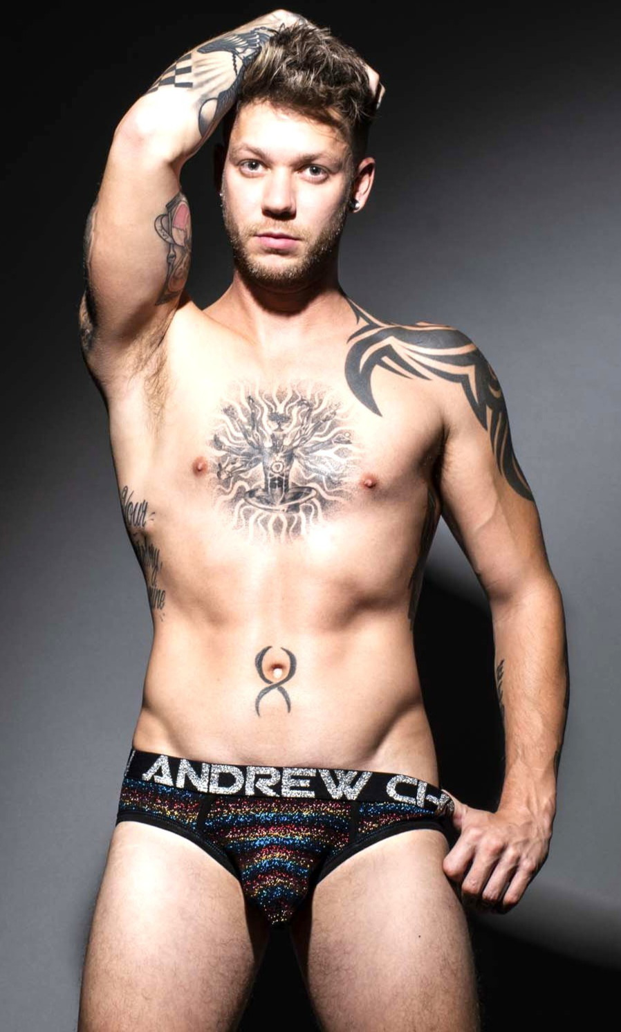 Andrew Christian Disco Brief - 91368 - Multicolored - Medium & Large