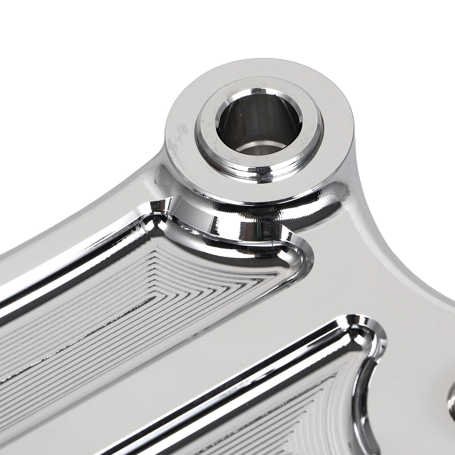CNC Chrome Handlebar Riser Pull Back Plate For Harley Electra Street Glide FLHX
