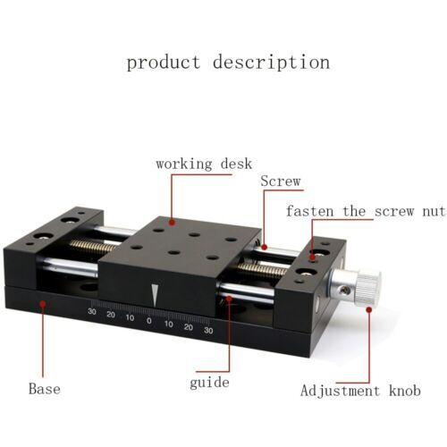 X-Axis Manual Linear Stage Translation Displacement Platform 80A-DB60 80x60mm