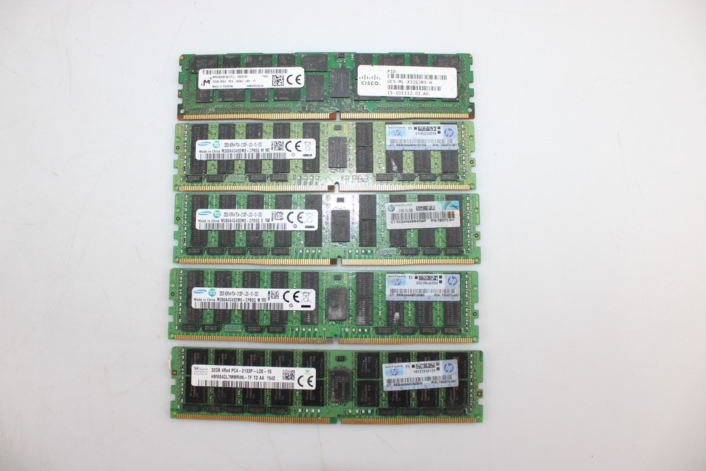 5 x Samsung/sk hynix/micron 32GB DDR4-2666/2133P ECC Server Memory RAM (damage)