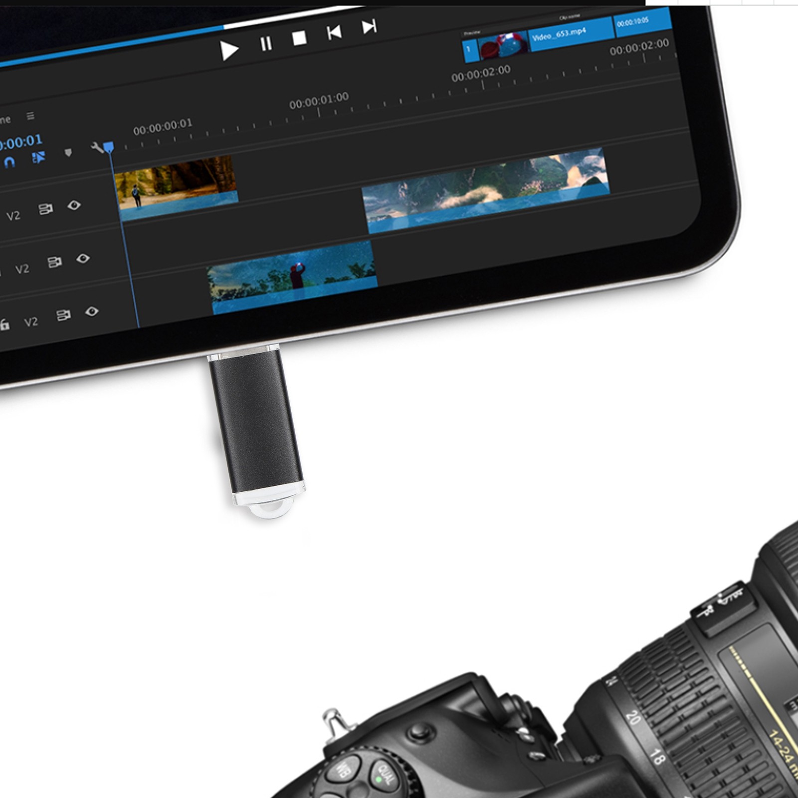 Black USB Flash Drive Portable Storage For PC Tablet Popular.