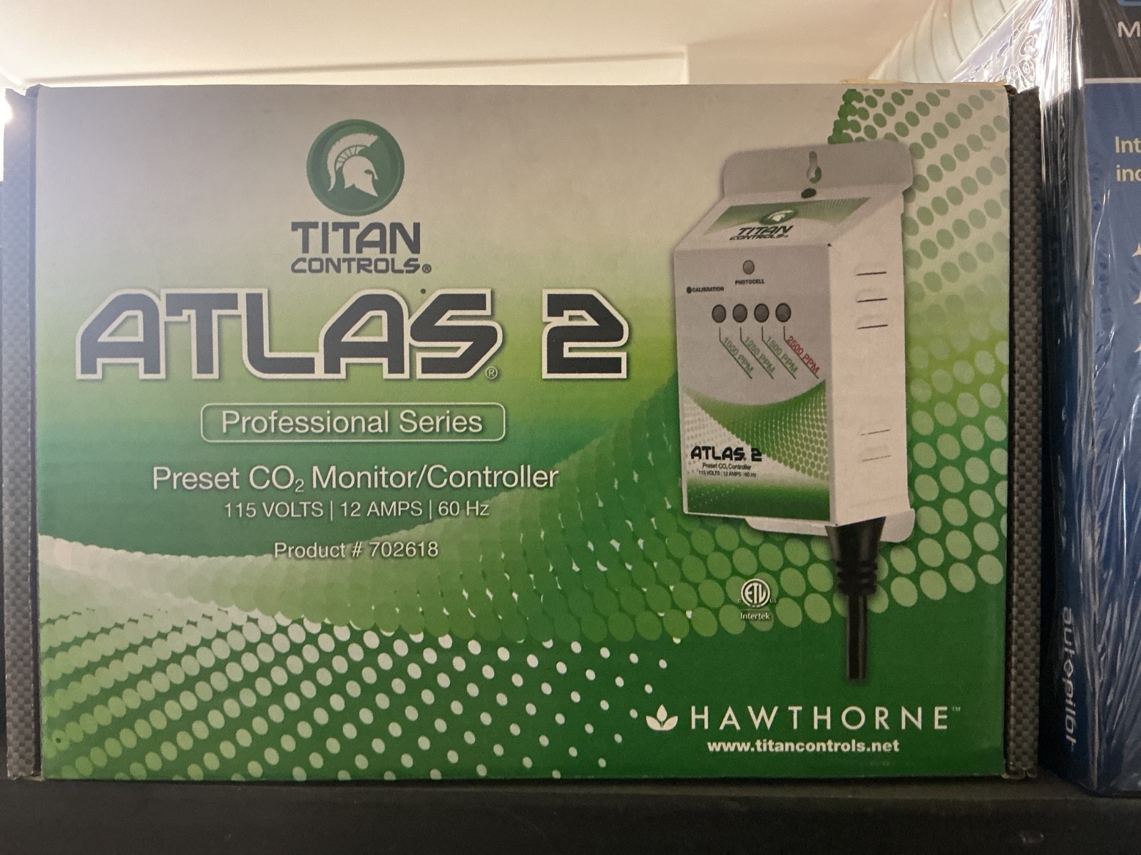 Titan Controls Atlas 2 Preset CO2 Monitor / Controller - ppm Photocell Regulator