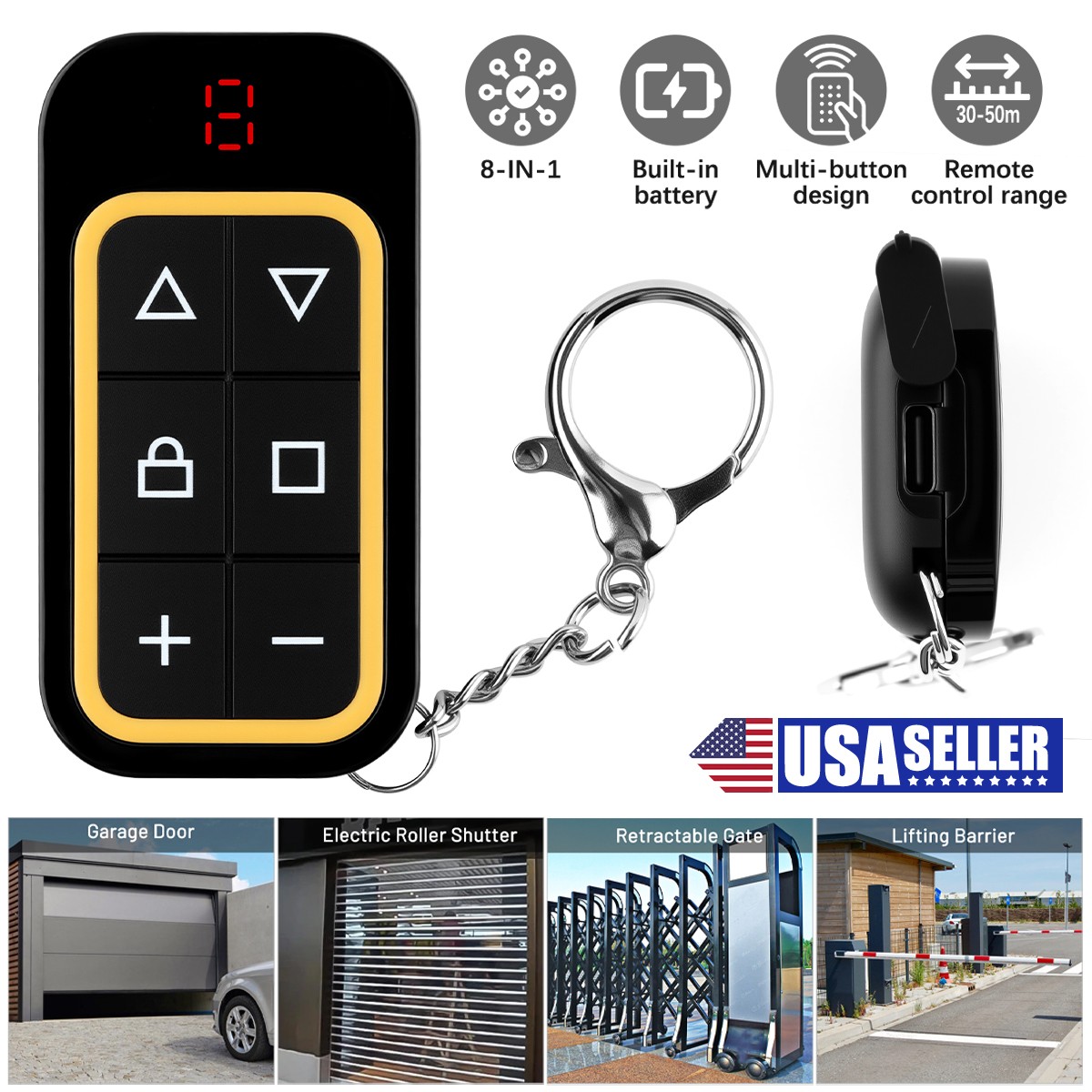 8-IN-1 Multi Frequency Charging Wireless Remote Controller Universal Garage Gate